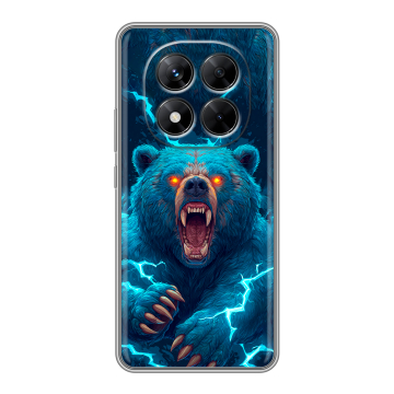 Силиконовый чехол на Xiaomi Redmi Note 14 Pro 5G с принтом Медведь Силиконовый чехол на Xiaomi Redmi Note 14 Pro 5G с принтом Медведь