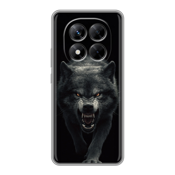 Силиконовый чехол на Xiaomi Redmi Note 14 Pro 5G с принтом Волк Силиконовый чехол на Xiaomi Redmi Note 14 Pro 5G с принтом Волк
