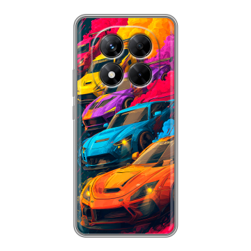 Силиконовый чехол на Xiaomi Redmi Note 14 Pro 5G с принтом Тачки Силиконовый чехол на Xiaomi Redmi Note 14 Pro 5G с принтом Тачки