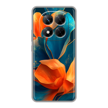 Силиконовый чехол на Xiaomi Redmi Note 14 Pro 5G с принтом Цветы Силиконовый чехол на Xiaomi Redmi Note 14 Pro 5G с принтом Цветы