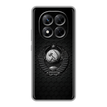 Силиконовый чехол на Xiaomi Redmi Note 14 Pro 5G с принтом Герб Флаг СССР Силиконовый чехол на Xiaomi Redmi Note 14 Pro 5G с принтом Герб Флаг СССР