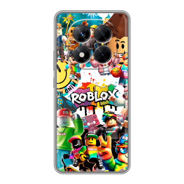 Силиконовый чехол на Xiaomi Redmi Note 14 Pro 5G с принтом Roblox Роблокс Силиконовый чехол на Xiaomi Redmi Note 14 Pro 5G с принтом Roblox Роблокс