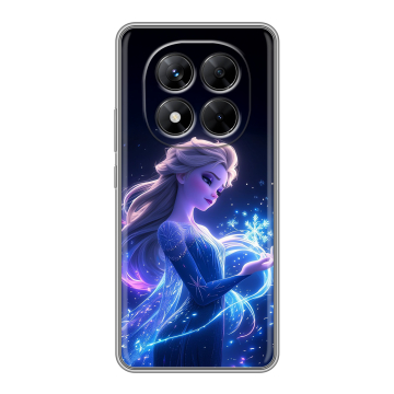 Силиконовый чехол на Xiaomi Redmi Note 14 Pro 5G с принтом Холодное сердце Frozen Силиконовый чехол на Xiaomi Redmi Note 14 Pro 5G с принтом Холодное сердце Frozen