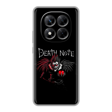 Силиконовый чехол на Xiaomi Redmi Note 14 Pro 5G с принтом Death note Тетрадь смерти Силиконовый чехол на Xiaomi Redmi Note 14 Pro 5G с принтом Death note Тетрадь смерти