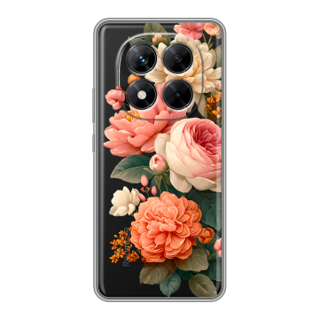 Силиконовый чехол на Xiaomi Redmi Note 14 Pro 5G с принтом цветы