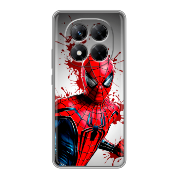 Силиконовый чехол на Xiaomi Redmi Note 14 Pro 5G с принтом Spiderman Человек паук Силиконовый чехол на Xiaomi Redmi Note 14 Pro 5G с принтом Spiderman Человек паук