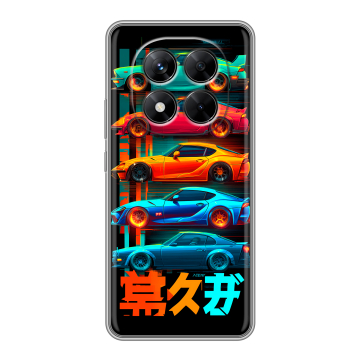 Силиконовый чехол на Xiaomi Redmi Note 14 Pro 5G с принтом машины тачки