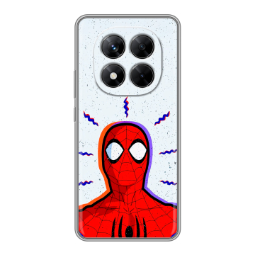 Силиконовый чехол на Xiaomi Redmi Note 14 Pro 5G с принтом Spiderman Человек паук