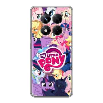 Силиконовый чехол на Xiaomi Redmi Note 14 Pro 5G с принтом My little pony Дружба чудо