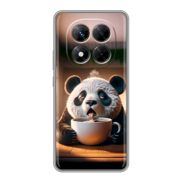 Силиконовый чехол на Xiaomi Redmi Note 14 Pro 5G с принтом смешная панда Силиконовый чехол на Xiaomi Redmi Note 14 Pro 5G с принтом смешная панда