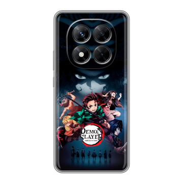 Силиконовый чехол на Xiaomi Redmi Note 14 Pro 5G с принтом Demon Slayer Клинок рассекающий демонов Силиконовый чехол на Xiaomi Redmi Note 14 Pro 5G с принтом Demon Slayer Клинок рассекающий демонов