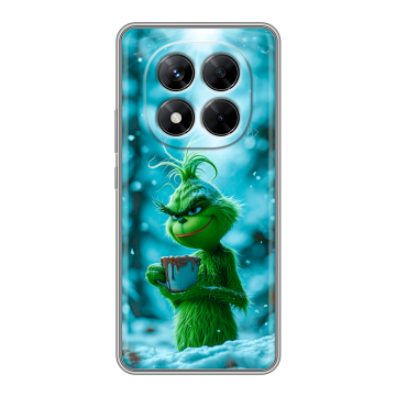 Силиконовый чехол на Xiaomi Redmi Note 14 Pro 5G с принтом Новый год гринч
