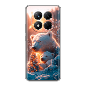 Силиконовый чехол на Xiaomi Redmi Note 14 Pro 5G с принтом Новый год Силиконовый чехол на Xiaomi Redmi Note 14 Pro 5G с принтом Новый год