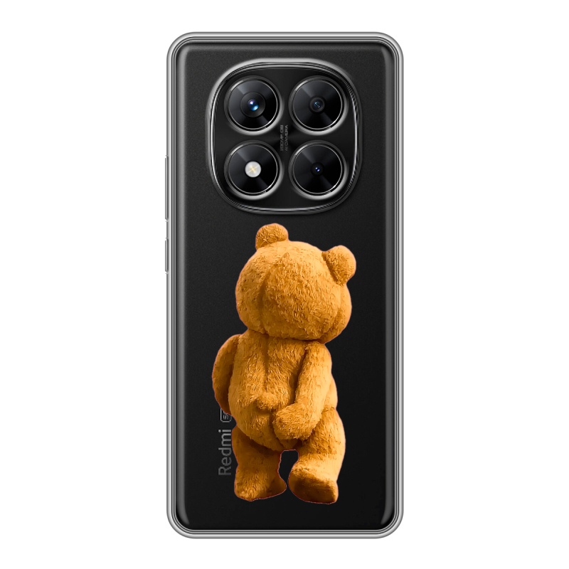 Силиконовый чехол на Xiaomi Redmi Note 14 Pro 5G с принтом Медведь Силиконовый чехол на Xiaomi Redmi Note 14 Pro 5G с принтом Медведь