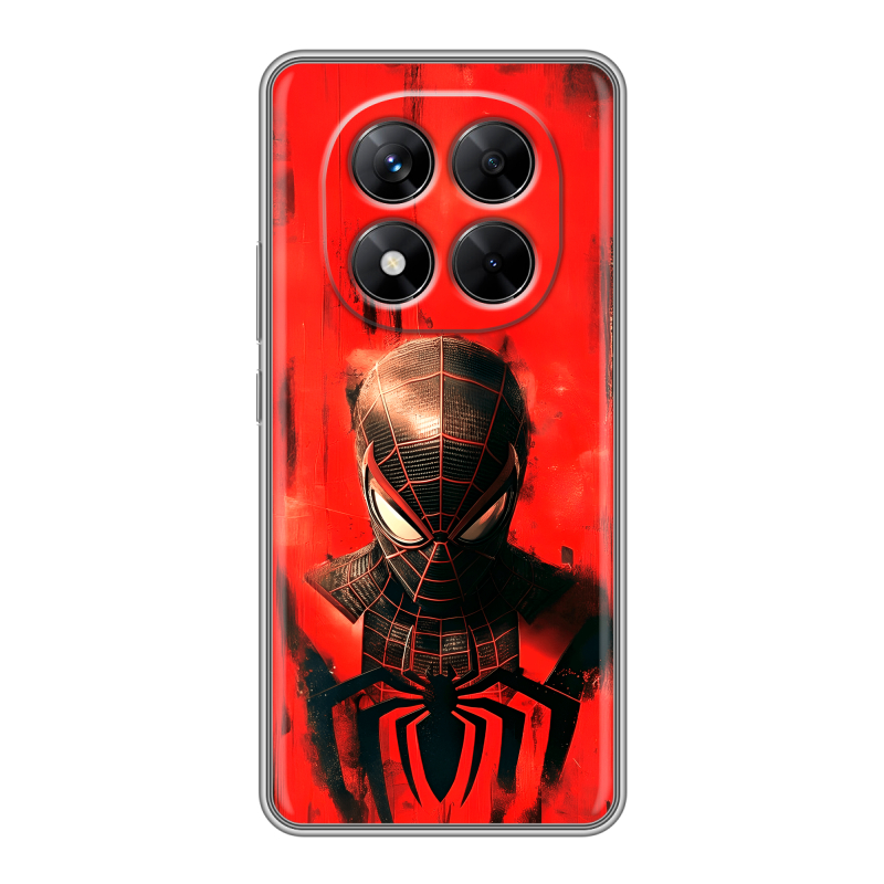 Силиконовый чехол на Xiaomi Redmi Note 14 Pro 5G с принтом человек паук spiderman Силиконовый чехол на Xiaomi Redmi Note 14 Pro 5G с принтом человек паук spiderman