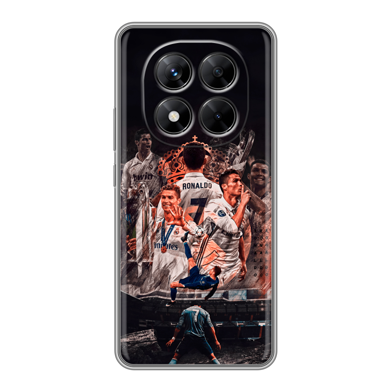 Силиконовый чехол на Xiaomi Redmi Note 14 Pro 5G с принтом Реал Роналдо Real Ronaldo Силиконовый чехол на Xiaomi Redmi Note 14 Pro 5G с принтом Реал Роналдо Real Ronaldo