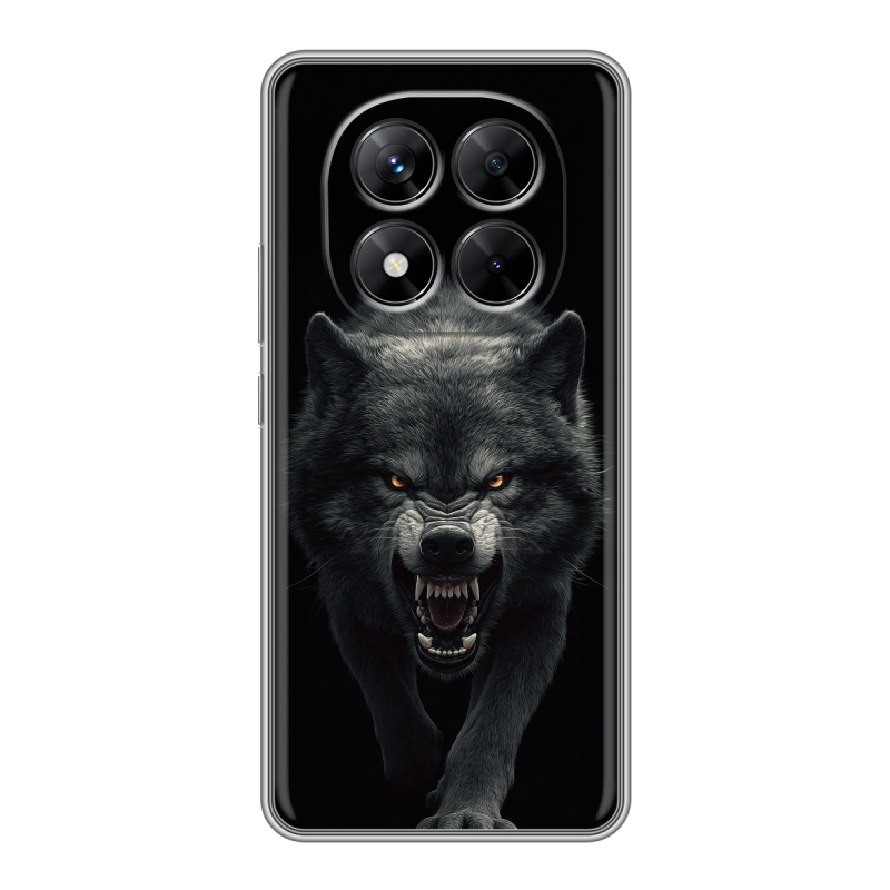 Силиконовый чехол на Xiaomi Redmi Note 14 Pro 5G с принтом Волк Силиконовый чехол на Xiaomi Redmi Note 14 Pro 5G с принтом Волк