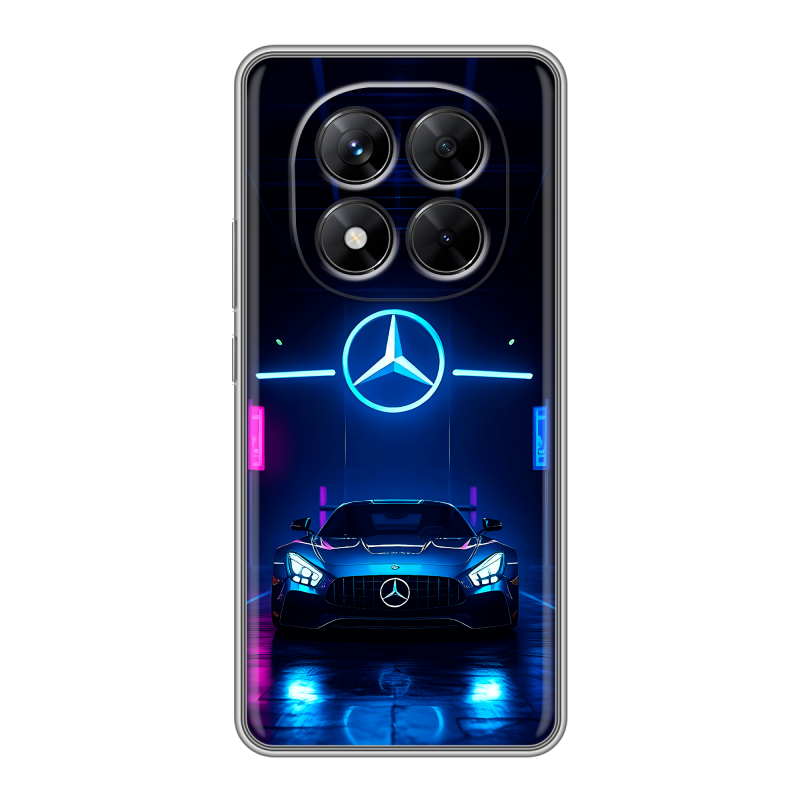 Силиконовый чехол на Xiaomi Redmi Note 14 Pro 5G с принтом Mercedes Мерседес Силиконовый чехол на Xiaomi Redmi Note 14 Pro 5G с принтом Mercedes Мерседес