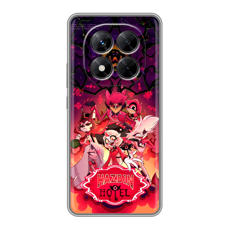 Силиконовый чехол на Xiaomi Redmi Note 14 Pro 5G с принтом Hazbin Hotel Отель Хазбин Силиконовый чехол на Xiaomi Redmi Note 14 Pro 5G с принтом Hazbin Hotel Отель Хазбин
