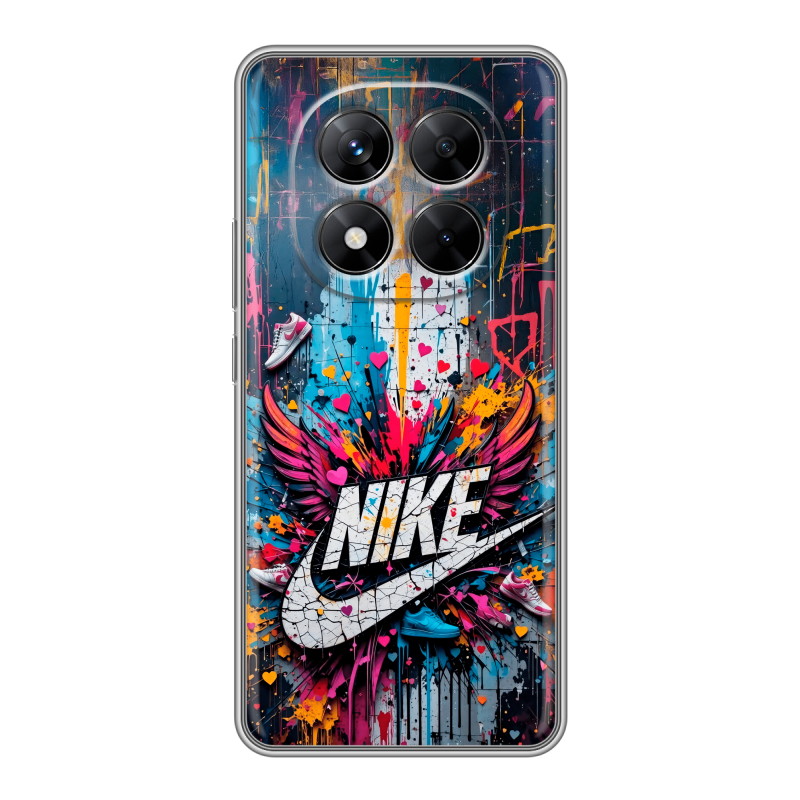 Силиконовый чехол на Xiaomi Redmi Note 14 Pro 5G с принтом Nike Найк Силиконовый чехол на Xiaomi Redmi Note 14 Pro 5G с принтом Nike Найк