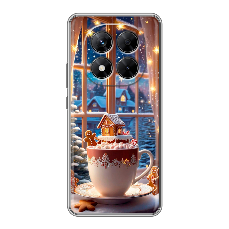Силиконовый чехол на Xiaomi Redmi Note 14 Pro 5G с принтом Новый год Силиконовый чехол на Xiaomi Redmi Note 14 Pro 5G с принтом Новый год