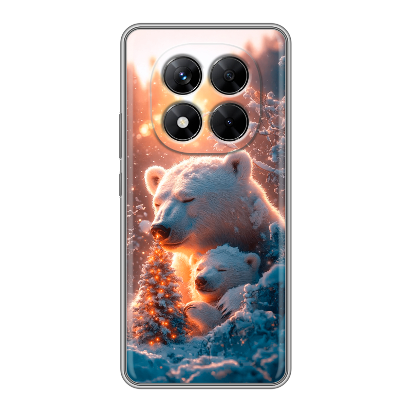 Силиконовый чехол на Xiaomi Redmi Note 14 Pro 5G с принтом Новый год Силиконовый чехол на Xiaomi Redmi Note 14 Pro 5G с принтом Новый год