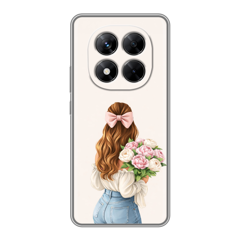 Силиконовый чехол на Xiaomi Redmi Note 14 Pro 5G с принтом женский Силиконовый чехол на Xiaomi Redmi Note 14 Pro 5G с принтом женский