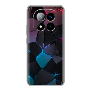 Силиконовый чехол на Xiaomi Redmi Note 14 Pro Plus с принтом Геометрия неона Силиконовый чехол на Xiaomi Redmi Note 14 Pro Plus с принтом Геометрия неона