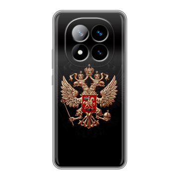 Силиконовый чехол на Xiaomi Redmi Note 14 Pro Plus с принтом Герб России Силиконовый чехол на Xiaomi Redmi Note 14 Pro Plus с принтом Герб России