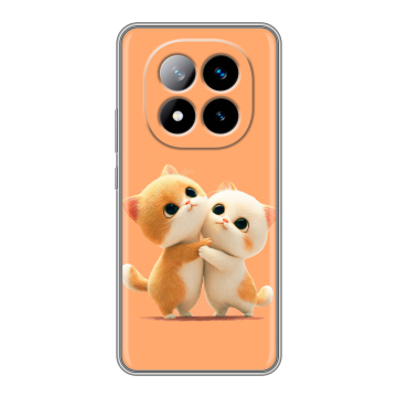 Силиконовый чехол на Xiaomi Redmi Note 14 Pro Plus с принтом Милые котики Силиконовый чехол на Xiaomi Redmi Note 14 Pro Plus с принтом Милые котики