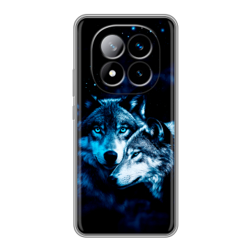 Силиконовый чехол на Xiaomi Redmi Note 14 Pro Plus с принтом Волки Силиконовый чехол на Xiaomi Redmi Note 14 Pro Plus с принтом Волки
