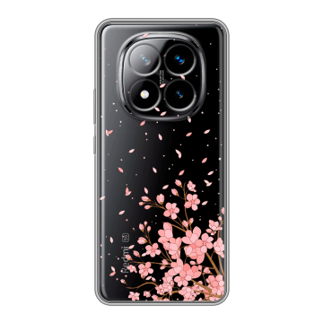 Силиконовый чехол на Xiaomi Redmi Note 14 Pro Plus с принтом Ветка сакуры