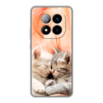 Силиконовый чехол на Xiaomi Redmi Note 14 Pro Plus с принтом Котята