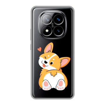 Силиконовый чехол на Xiaomi Redmi Note 14 Pro Plus с принтом Корги