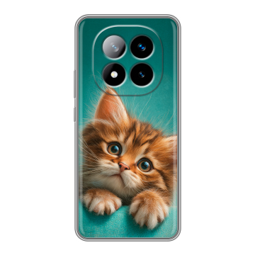 Силиконовый чехол на Xiaomi Redmi Note 14 Pro Plus с принтом котенок Силиконовый чехол на Xiaomi Redmi Note 14 Pro Plus с принтом котенок