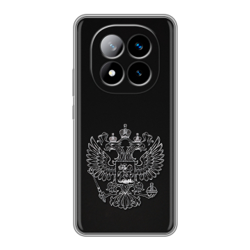 Силиконовый чехол на Xiaomi Redmi Note 14 Pro Plus с принтом Герб России Силиконовый чехол на Xiaomi Redmi Note 14 Pro Plus с принтом Герб России