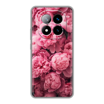 Силиконовый чехол на Xiaomi Redmi Note 14 Pro Plus с принтом цветы пионы