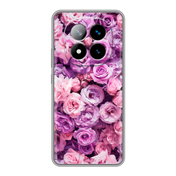 Силиконовый чехол на Xiaomi Redmi Note 14 Pro Plus с принтом лавандовые розы