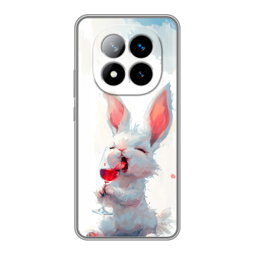 Силиконовый чехол на Xiaomi Redmi Note 14 Pro Plus с принтом кролик зайчик
