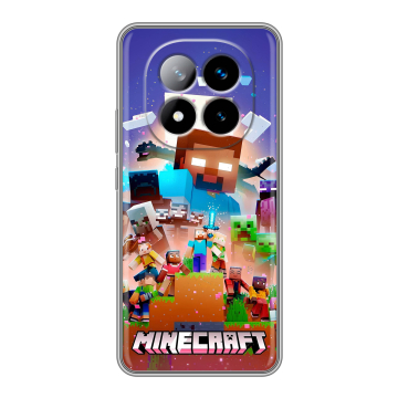 Силиконовый чехол на Xiaomi Redmi Note 14 Pro Plus с принтом Майнкрафт Minecraft Силиконовый чехол на Xiaomi Redmi Note 14 Pro Plus с принтом Майнкрафт Minecraft