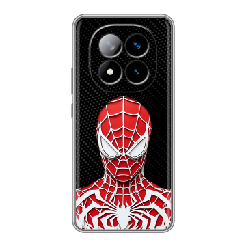 Силиконовый чехол на Xiaomi Redmi Note 14 Pro Plus с принтом человек паук spiderman