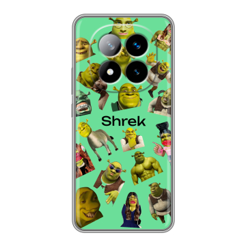 Силиконовый чехол на Xiaomi Redmi Note 14 Pro Plus с принтом Шрек Shrek Силиконовый чехол на Xiaomi Redmi Note 14 Pro Plus с принтом Шрек Shrek