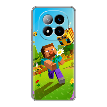 Силиконовый чехол на Xiaomi Redmi Note 14 Pro Plus с принтом Майнкрафт Minecraft Силиконовый чехол на Xiaomi Redmi Note 14 Pro Plus с принтом Майнкрафт Minecraft