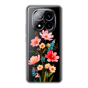 Силиконовый чехол на Xiaomi Redmi Note 14 Pro Plus с принтом Цветы Силиконовый чехол на Xiaomi Redmi Note 14 Pro Plus с принтом Цветы