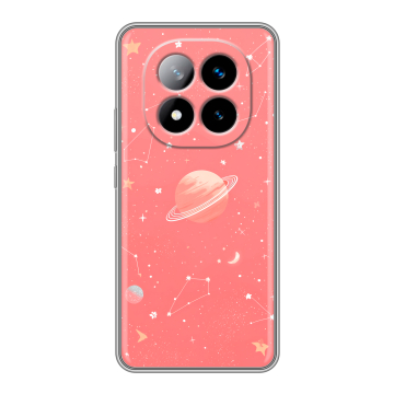 Силиконовый чехол на Xiaomi Redmi Note 14 Pro Plus с принтом Розовый космос Силиконовый чехол на Xiaomi Redmi Note 14 Pro Plus с принтом Розовый космос