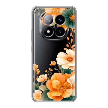 Силиконовый чехол на Xiaomi Redmi Note 14 Pro Plus с принтом Цветы принт Силиконовый чехол на Xiaomi Redmi Note 14 Pro Plus с принтом Цветы принт