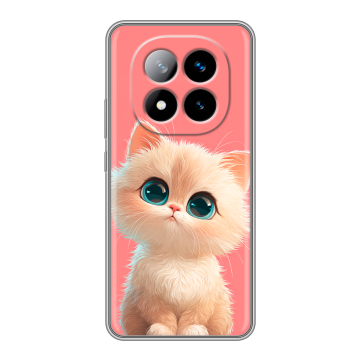 Силиконовый чехол на Xiaomi Redmi Note 14 Pro Plus с принтом Розовый котенок Силиконовый чехол на Xiaomi Redmi Note 14 Pro Plus с принтом Розовый котенок