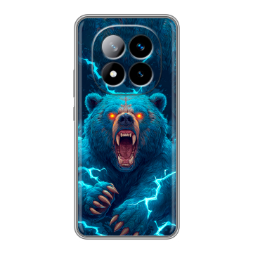 Силиконовый чехол на Xiaomi Redmi Note 14 Pro Plus с принтом Медведь Силиконовый чехол на Xiaomi Redmi Note 14 Pro Plus с принтом Медведь