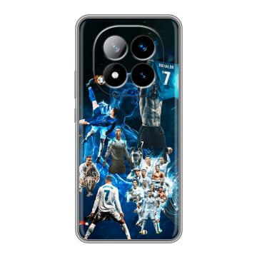 Силиконовый чехол на Xiaomi Redmi Note 14 Pro Plus с принтом Реал Роналдо Силиконовый чехол на Xiaomi Redmi Note 14 Pro Plus с принтом Реал Роналдо
