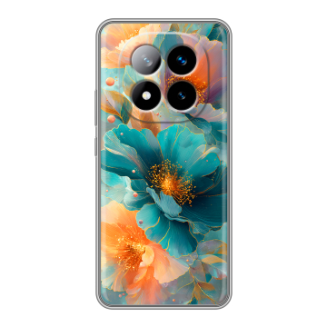 Силиконовый чехол на Xiaomi Redmi Note 14 Pro Plus с принтом Цветы Силиконовый чехол на Xiaomi Redmi Note 14 Pro Plus с принтом Цветы